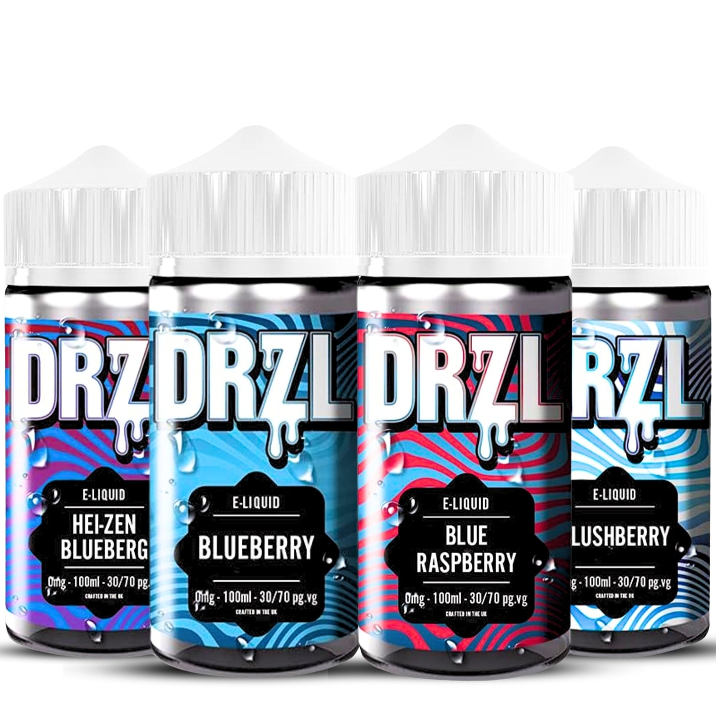 Blue Raspberry, Blueberry, Slushberry, Hei-zen Blueberg MULTIPACK 100ml E-Liquid by DRZL