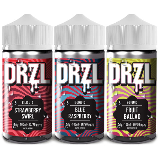 Fruit Ballad, Blue Raspberry, Strawberry Swirl MULTIPACK 100ml E-Liquid by DRZL