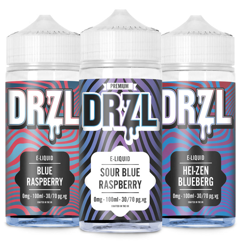 Blue Raspberry, Sour Blue Raspberry, Hei-zen Blueberg MULTIPACK 100ml E-Liquid by DRZL