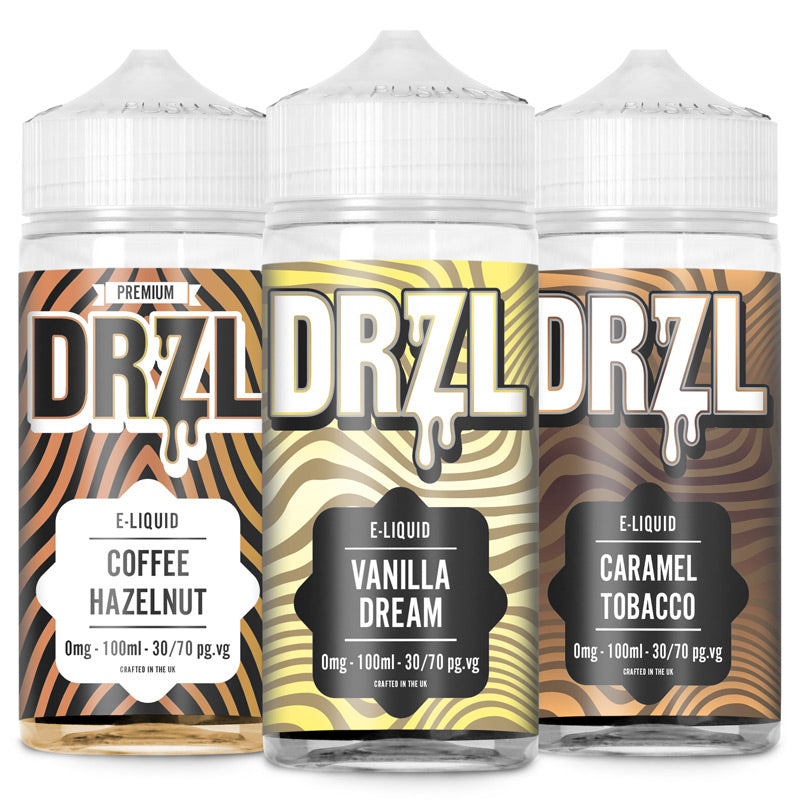 Coffee Hazelnut, Vanilla Dream, Caramel Tobacco MULTIPACK 100ml E-Liquid by DRZL