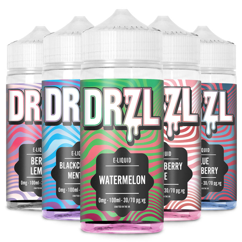 Berry Lemon, Blackcurrant Menthol, Watermelon, Strawberry Ice, Blue Raspberry MULTIPACK 100ml E-Liquid by DRZL