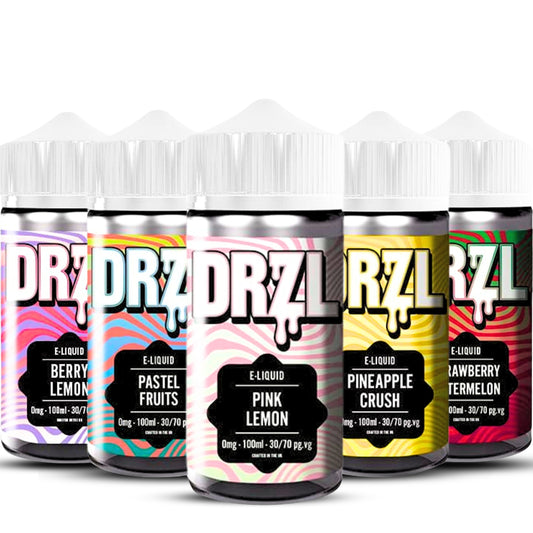 Fruit Pastels, Berry Lemon, Strawberry Watermelon, Pink Lemonade, Pineapple Crush MULTIPACK 100ml E-Liquid by DRZL