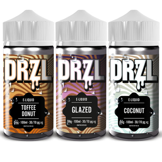 Toffee Donut, Coconut, Glazed MULTIPACK 100ml E-Liquid by DRZL