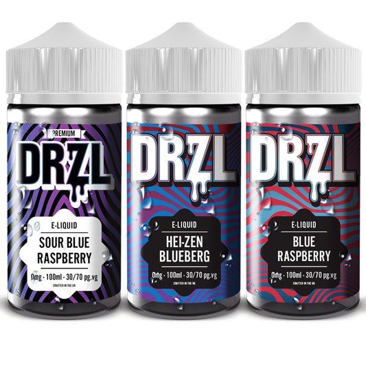 Blue Raspberry, Sour Blue Raspberry, Hei-zen Blueberg MULTIPACK 100ml E-Liquid by DRZL