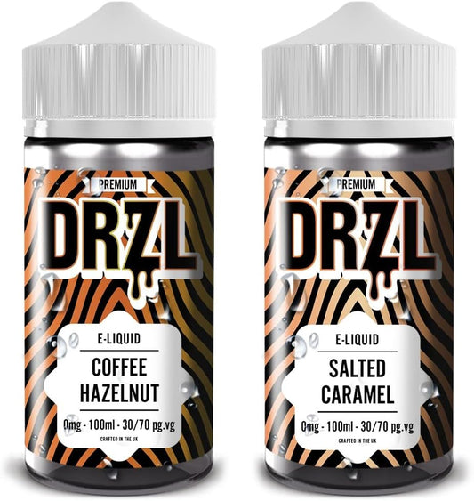 Coffee Hazelnut, Salted Caramel MULTIPACK 100ml E-Liquid by DRZL